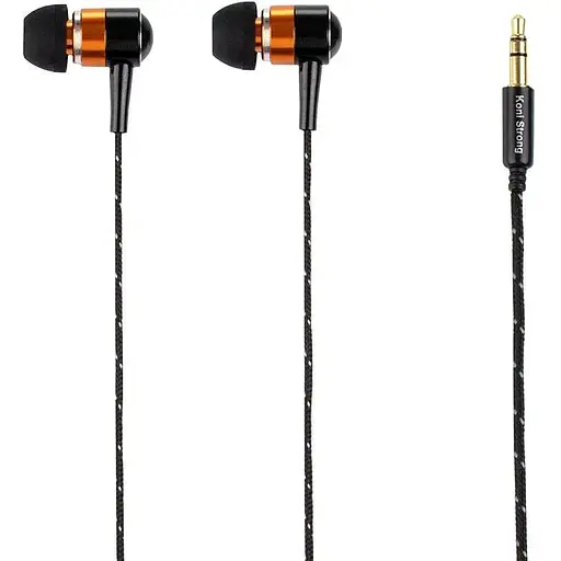 Провідні навушники Koni strong with mic KS-132, 3.5mm, 1.2m, black