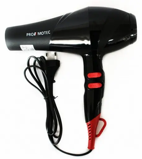 Фен для сушіння та укладання волосся Promotec PM-2302 3000 Вт з дифузором і концентратором Чорний - фото 6