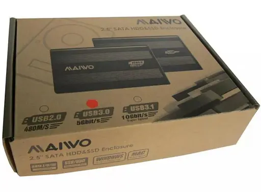 Внешний карман Maiwo 2.5" SATA USB3.0 (K2503D black) - фото 6