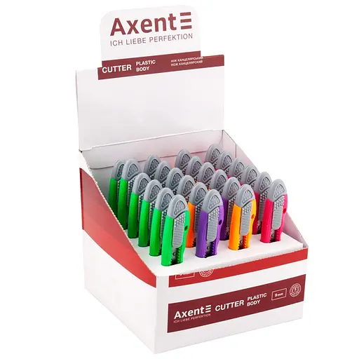 Ніж канцелярський Axent 6401-A лезо 9 мм, асортимент кольорів (6401/01/P-A) - фото 3