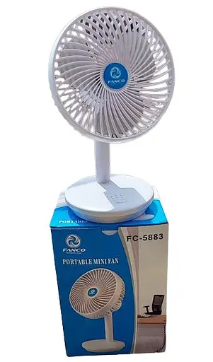 Портативный мини вентилятор настольный аккумуляторный USB вентилятор FANCO FC-5883 - фото 2