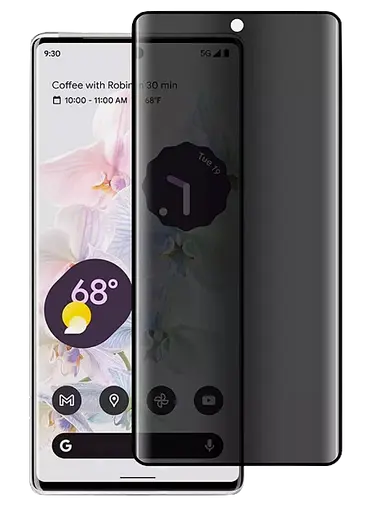 Защитное стекло DK для Google Pixel 6 Pro 3D Антишпион Full Glue 020463 black 3 шт. - фото 3