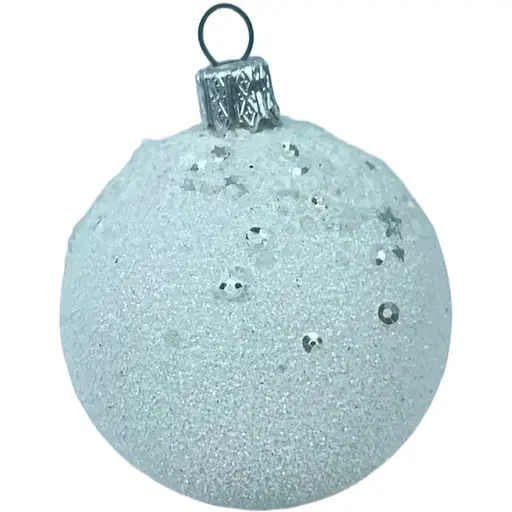 Набір новорічних куль на ялинку Dashuri 6 штук 8 см блиск, білий 80116601