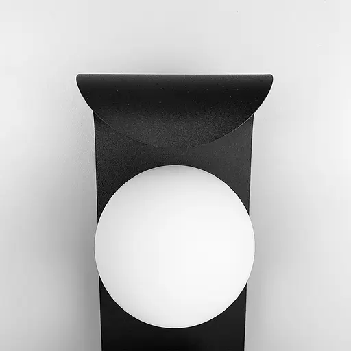 Бра у чорному корпусі з 2-ма білими плафонами Line F WB 17/2 BK - фото 6