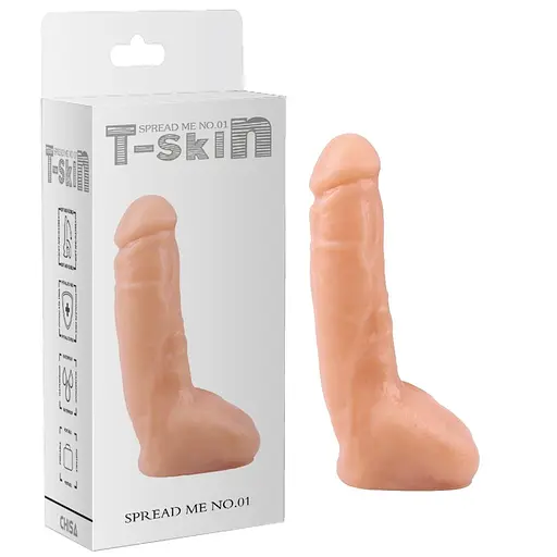Фалоімітатор T-Skin Spread Me No.01 20.5 см тілесний - фото 2