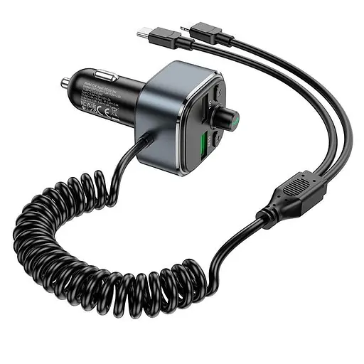 Адаптер автомобильный HOCO Energy car BT FM transmitter E74 - фото 7