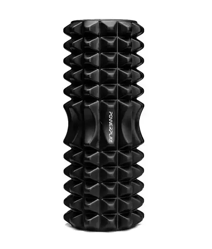 Масажний ролик (роллер) PowerPlay 4405 EVA Massage Roller Чорний 33x12 см (PP_4405_Black) - фото 2