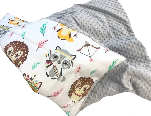 Плед з плюшем Moontime 100x80 см "Звірі індійці" - фото 1