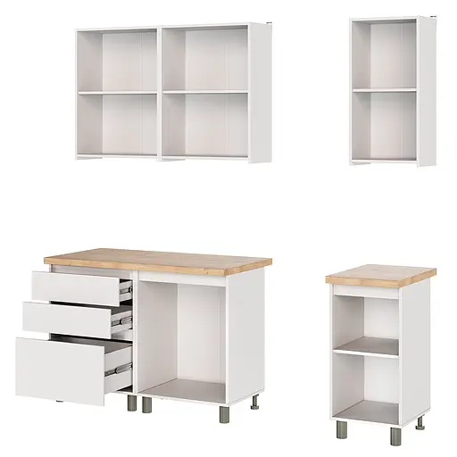 Кухня модульная MebelStar Нео 1,6 м Аляска белый (MBS-1803) - фото 6