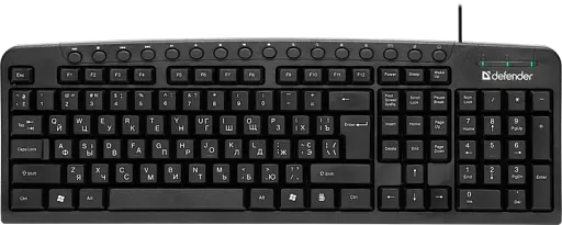 Клавиатура Defender Focus HB-470 (UKR), черный, USB, горячие клавиши быстрого доступа, 1.5 м (45471) - фото 1