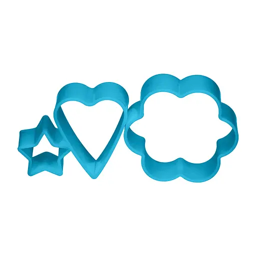 Набір пластикових форм для тортів, оформлення страв, викладки гарніру, салату (3 штуки в комплекті), Kitchette Блакитний 84663 - фото 2