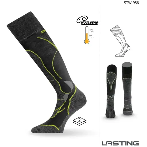 Шкарпетки Lasting STW XL Чорний