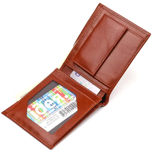 Мужской кожаный кошелек Canpellini 12х9.7х1 см acs0025694 - фото 3