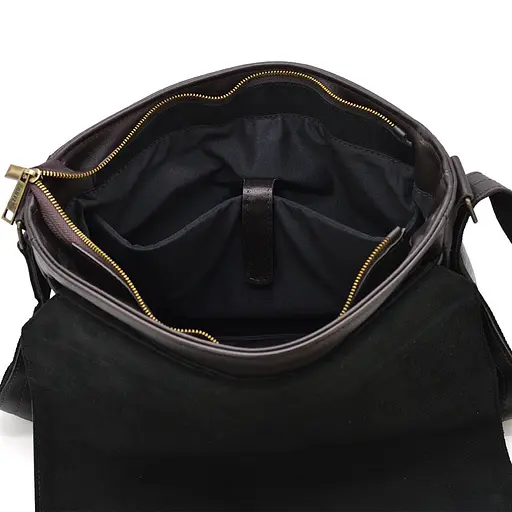 Кожаная мужская сумка через плечо TARWA 37х27х11 см sum0025706 - фото 7