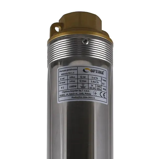 Насос скважинный с повышенной уст-тью к песку Optima 4SDm3/20 1,5 кВт 145м + пульт+кабель 1,5м New 000023194 - фото 3