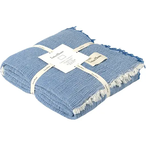Покривало Lotus Home Larna muslin 160х200 см синє (svt-2000022344272)