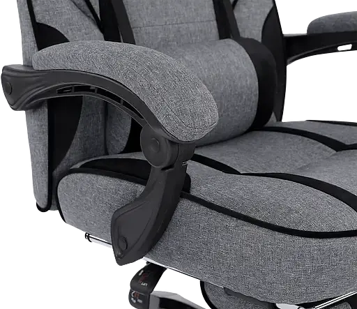 Геймерское кресло GT Racer серое с черным (X-2749-1 Fabric Gray/Black Suede) - фото 8