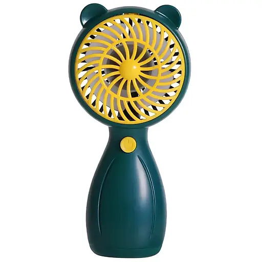 Портативный ручной вентилятор Handy Mini Fan JX-998 на аккумуляторе с ручкой мини ветродуйка 2,5Вт Зеленый - фото 1
