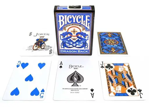 Карти гральні United States Playing Card Company Bicycle Dragon (blue) (19559) - фото 2