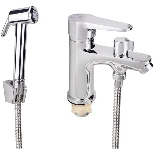 Змішувач для раковини з лійкою Lidz (CRM) 14 34 001FB - фото 1