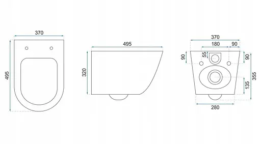 Подвесной унитаз Rea Carlos flat wave gold белый REA-C8767, Белый - фото 6