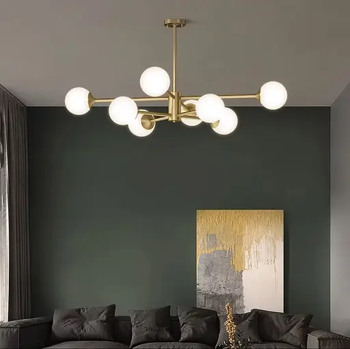 Стельова люстра Right Selection на 8 плафонів Line.F CD 111/8 AB - фото 1