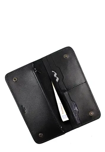 Кожаный портмоне Mark 2 черный - фото 1