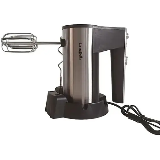 Кухонний ручний міксер Luma Bella B-2002 5 режимів з насадками з нержавіючої сталі 300 Вт Срібний - фото 4