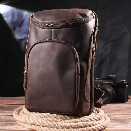 Чоловіча шкіряна сумка Vintage 17,5х31х9 см sum0022411 - фото 6