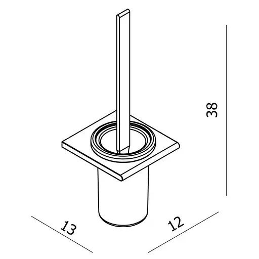 Йоржик для унітазу Volle Fiesta 15-77-367, Хром - фото 2