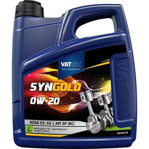 Моторна олива VATOIL SynGold 0W-20 4л (50731)