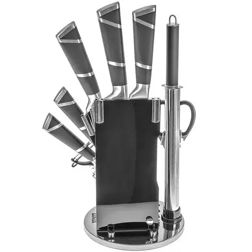 Набір ножів із підставкою 9 предметів Black (NS27SETKN) - фото 6