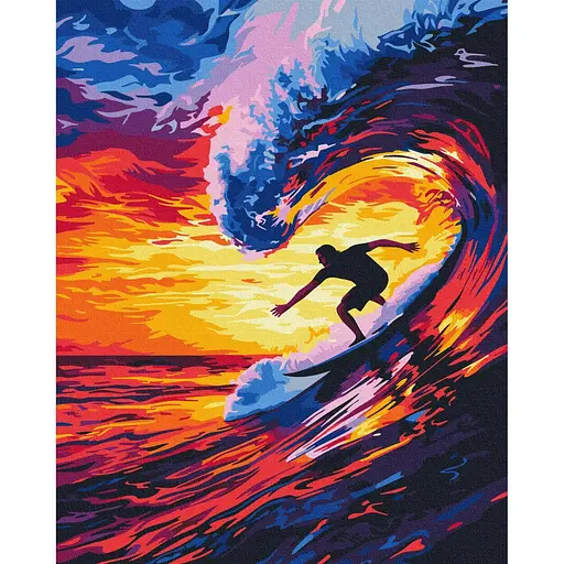 Картина за номерами на підрамнику Brushme Тримай хвилю