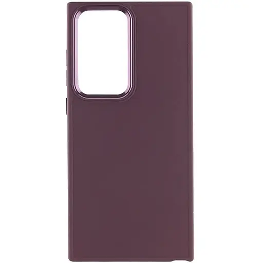 TPU чехол Epik Bonbon Metal Style для Samsung Galaxy S24 Ultra Бордовый / Plum