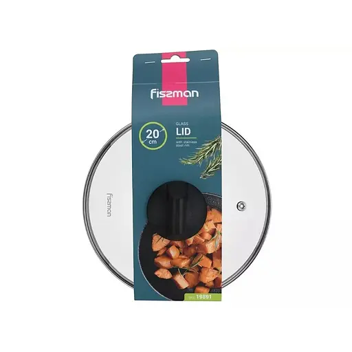 Крышка Fissman со стальным ободком черный 28 см (19894) - фото 8
