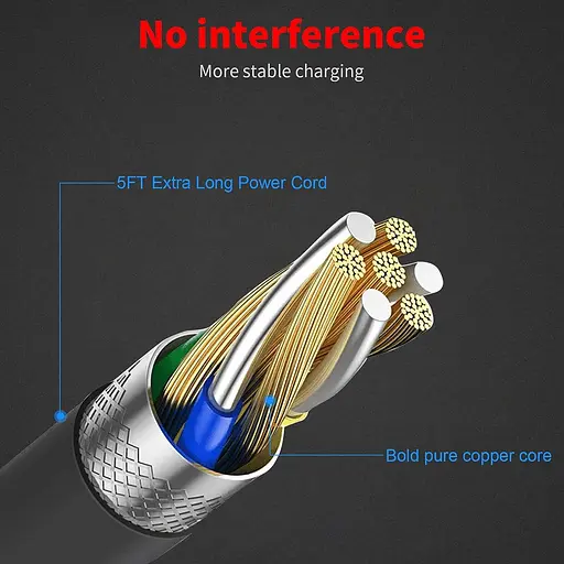 MEROM 4,3 В бритва Замена USB-кабеля для зарядки A00390 Шнур зарядного устройства, совместимый с Philips Norelco One Blade QP2620 - фото 4