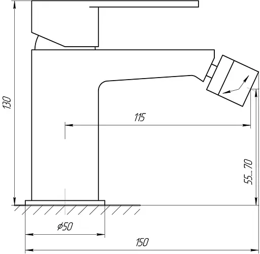 Смеситель для биде Topaz Barts TB 07601-H36 Хром - фото 5