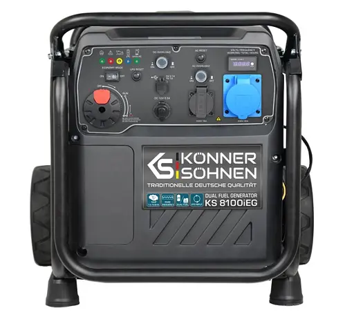 Інверторний генератор газ/бензин Konner&Sohnen 8/8.5 кВт KS 8100iE G - фото 3