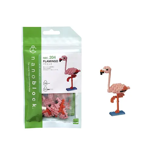 Конструктор Nanoblock Розовое фламинго 100 элементов (124112) - фото 3
