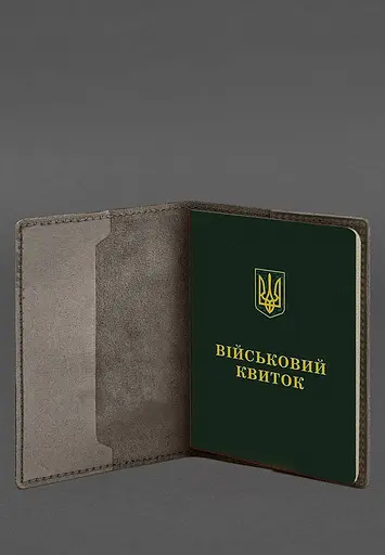 Кожаная обложка для военного билета 7.3 темно-коричневый Crazy Horse - фото 5