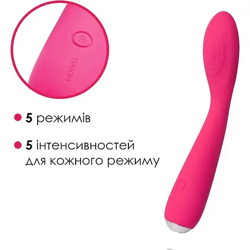 Вібратор для клітора та точки G Svakom Iris Plum Red - фото 3
