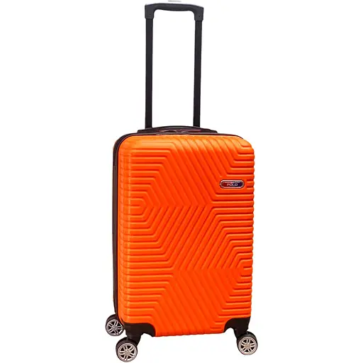 Чемодан Маленький (S) Поликарбонат На 4-х Двойных Колесах 50л POLO ПК019-S Оранжевый