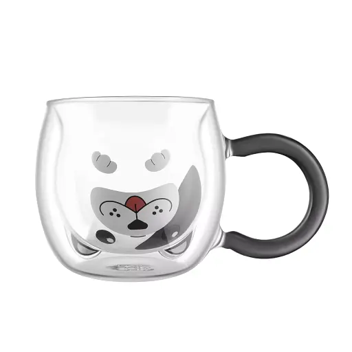 Набір чашок Ardesto Animals з подвійними стінками 280 мл 2 шт. боросилікатне скло (AR2628BD) - фото 3