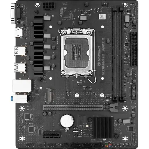 Материнская плата Maxsun LGA1700, Challenger H610M-R V2, H610, 2xDDR4, Int.Video (CPU), 3xSATA3, 1xPCI-E 16x 4.0, 1xPCI-E 1x, M.2 3.0, RTL8111H, 2xUSB3.2/2xUSB2.0, VGA/HDMI, MicroATX (MS-Challenger H610M-R V2)