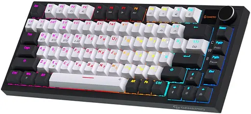 Клавіатура бездротова GamePro Asgard Valhalla Pro 75% Wireless/Bluetooth/USB White with display (MK160W-D-Pro) - фото 3