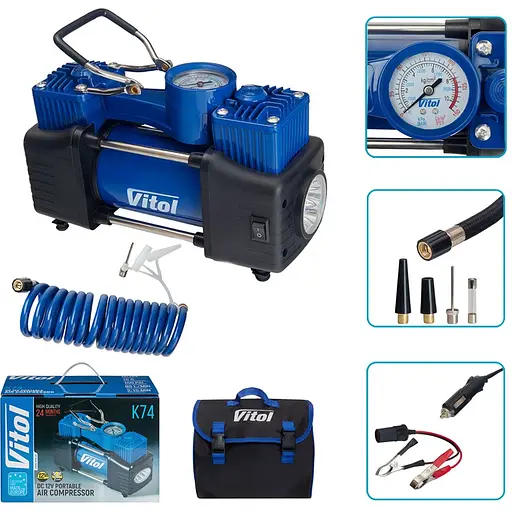 Компрессор Vitol K-74 150psi 3м (K-74) - фото 2