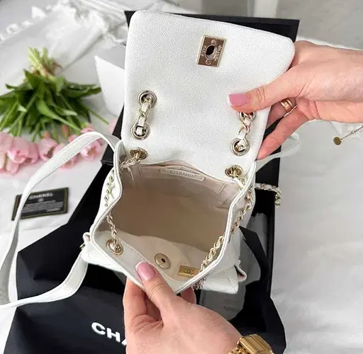 Рюкзак женский с кармашками (Белый) - фото 5