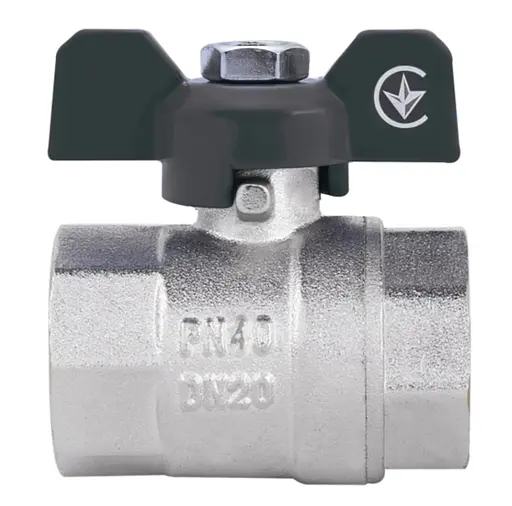 Кран кульовий Thermo Alliance Base 3/4" ВВ прямий, PN40, метелик SD602W20 - фото 2