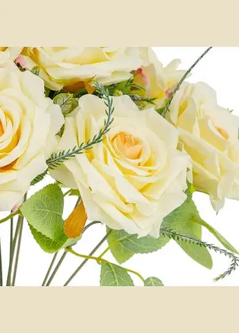 Букет троянд, 9 бутонів, кремовий, 40 см (9207-018) Elisey   - фото 2