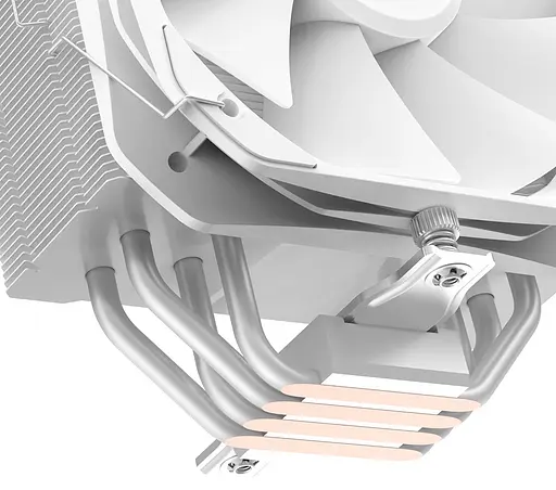 Кулер для процесора PcCooler PALADIN 400, White, алюміній/мідь, 1x130 мм, для Intel 1700/1200/115x, AMD AM5/AM4, до 200 Вт, висота 157 мм - фото 4